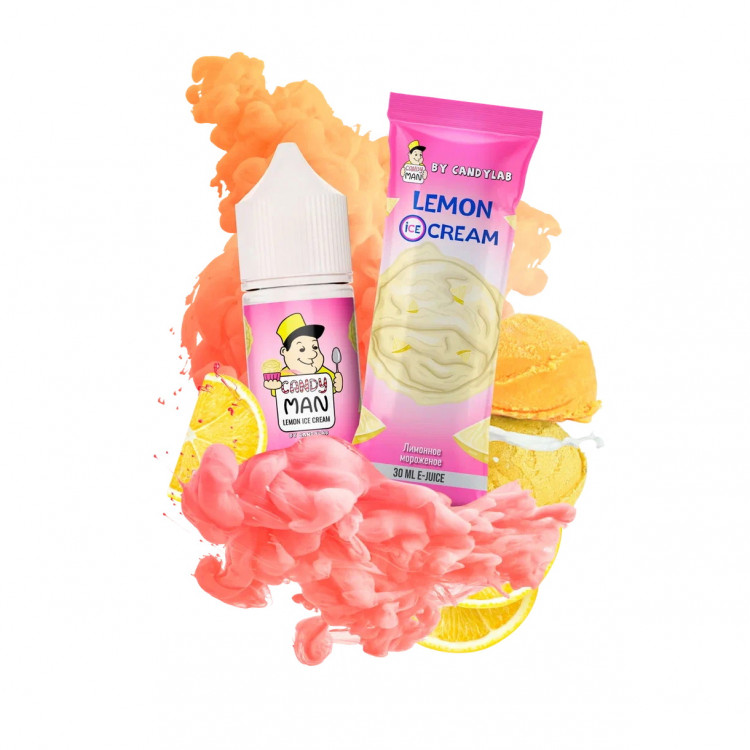 Жидкость CANDYMAN Salt - Lemon ice Cream (Лимонное мороженое) 30 мл (20 мг)
