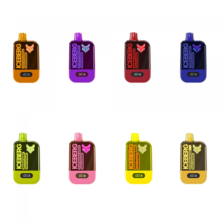 Одноразовая электронная сигарета Iceberg (10000) - клубничный мармелад