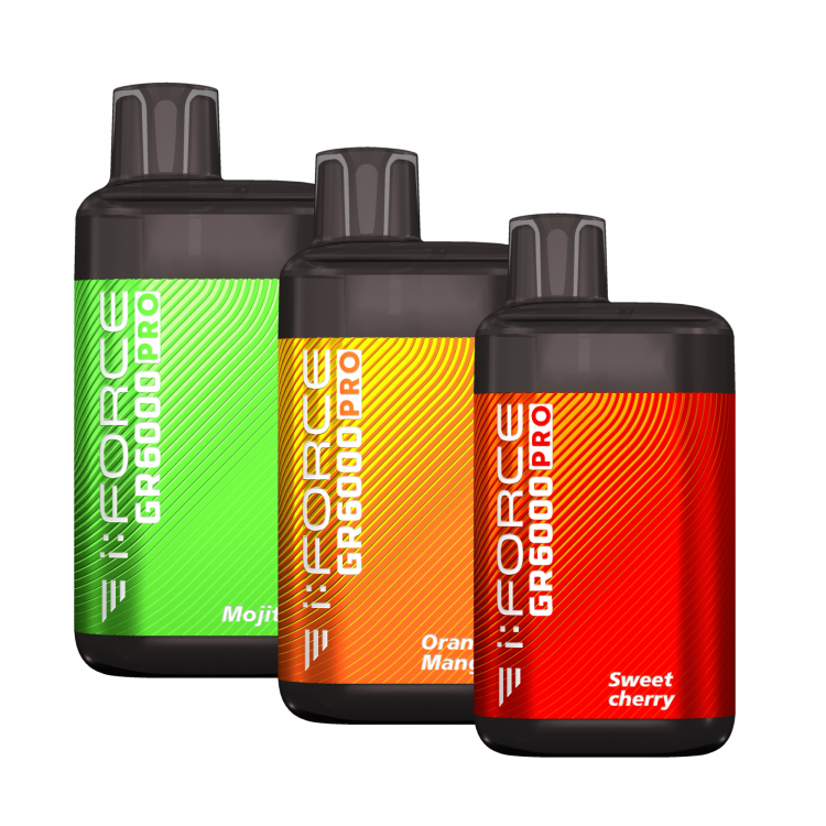 Одноразовая электронная сигарета i:FORCE GR6000 PRO - Киви лимон