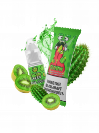 (М) Жидкость Slurm Low Salt - Green Sour Soda (Кислый Лимонад из Киви и Кактуса) 10 мл (15 мг)