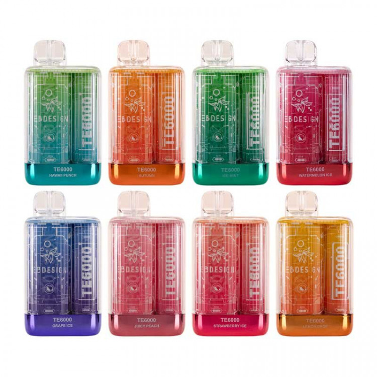 Одноразовая электронная сигарета Elf Bar (TE 6000) - Киви, Арбуз, Зеленое Яблоко