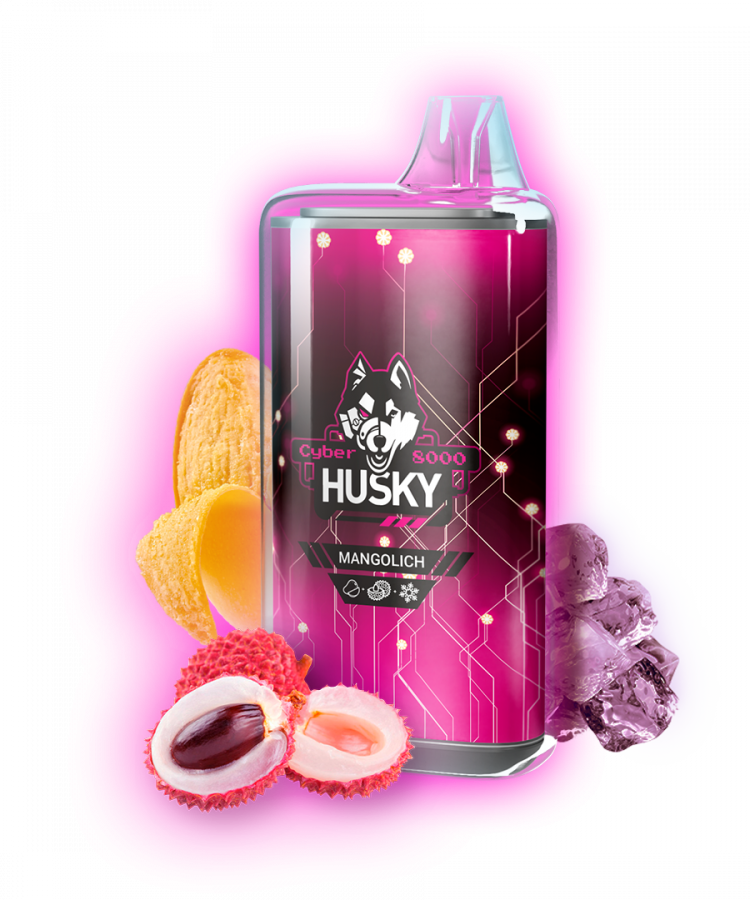Одноразовая электронная сигарета Husky CYBER (8000) - MANGOLICH (Манго, Личи, Лед)