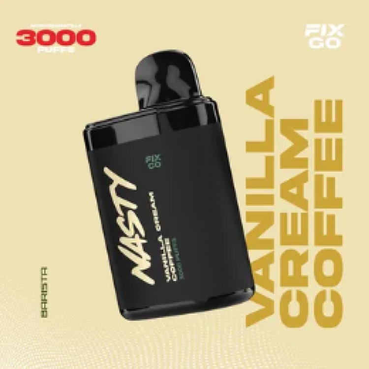 Одноразовая электронная сигарета Nasty Fix & Go (3000) - Vanilla Cream Coffee (Кремово - ванильный кофе)
