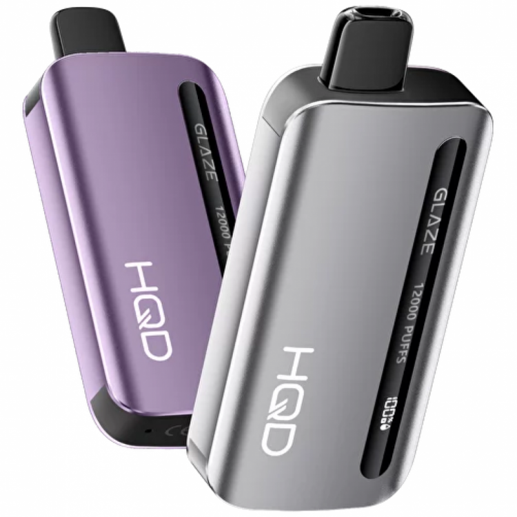 (М) Одноразовая электронная сигарета HQD Glaze 12000 - Малина Лимон