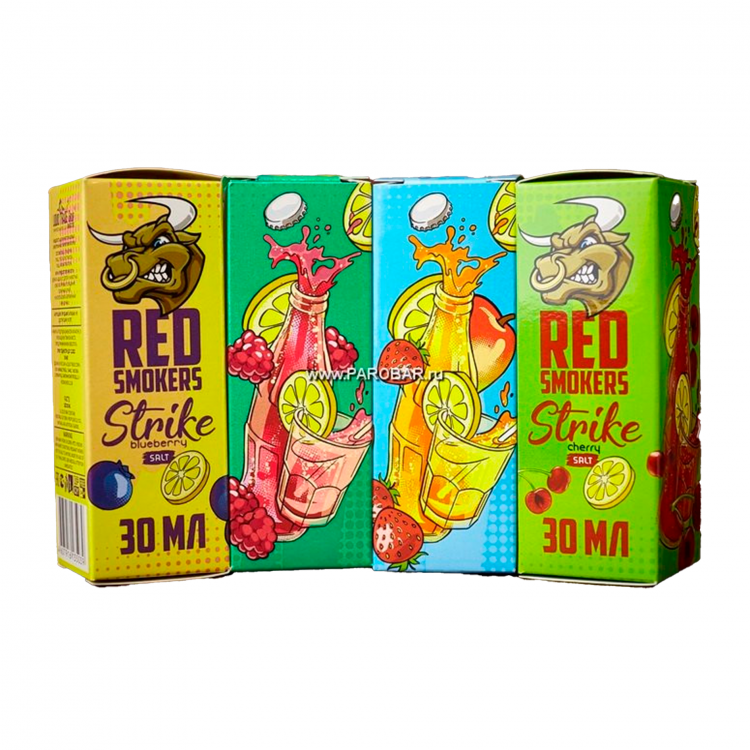 Жидкость Strike Salt - Strawberry Banana (Клубника Банан) 30 мл (20 мг)