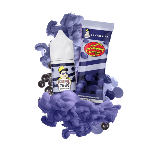 Жидкость CANDYMAN Strong Salt Ultra - Gummy Currant (Мармелад с черной смородиной) 30 мл (20 мг Ultra)